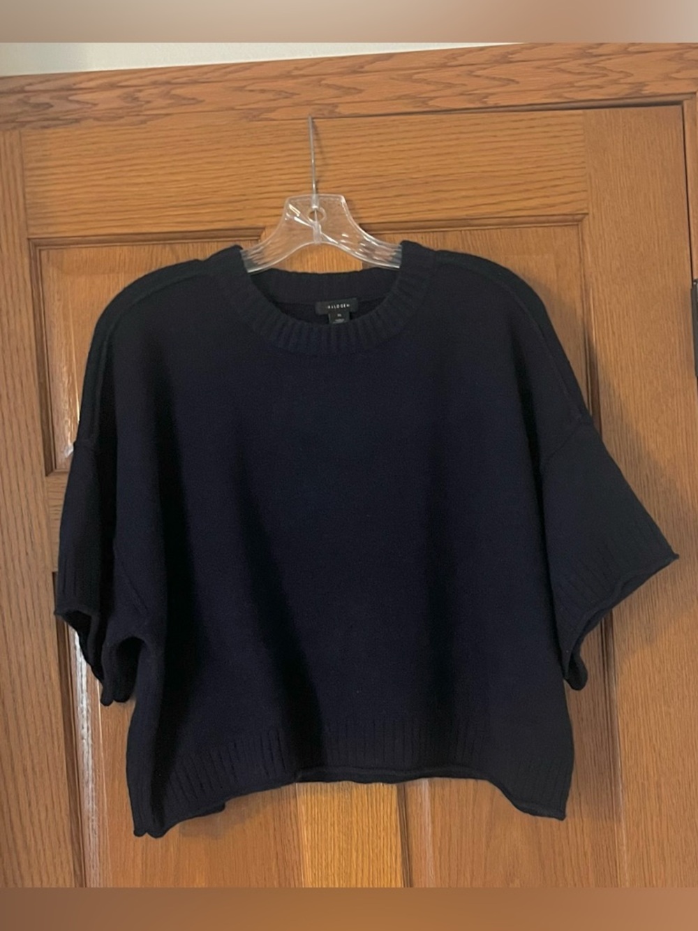 Halogen Short-Sleeve Crewneck Sweater Sz M